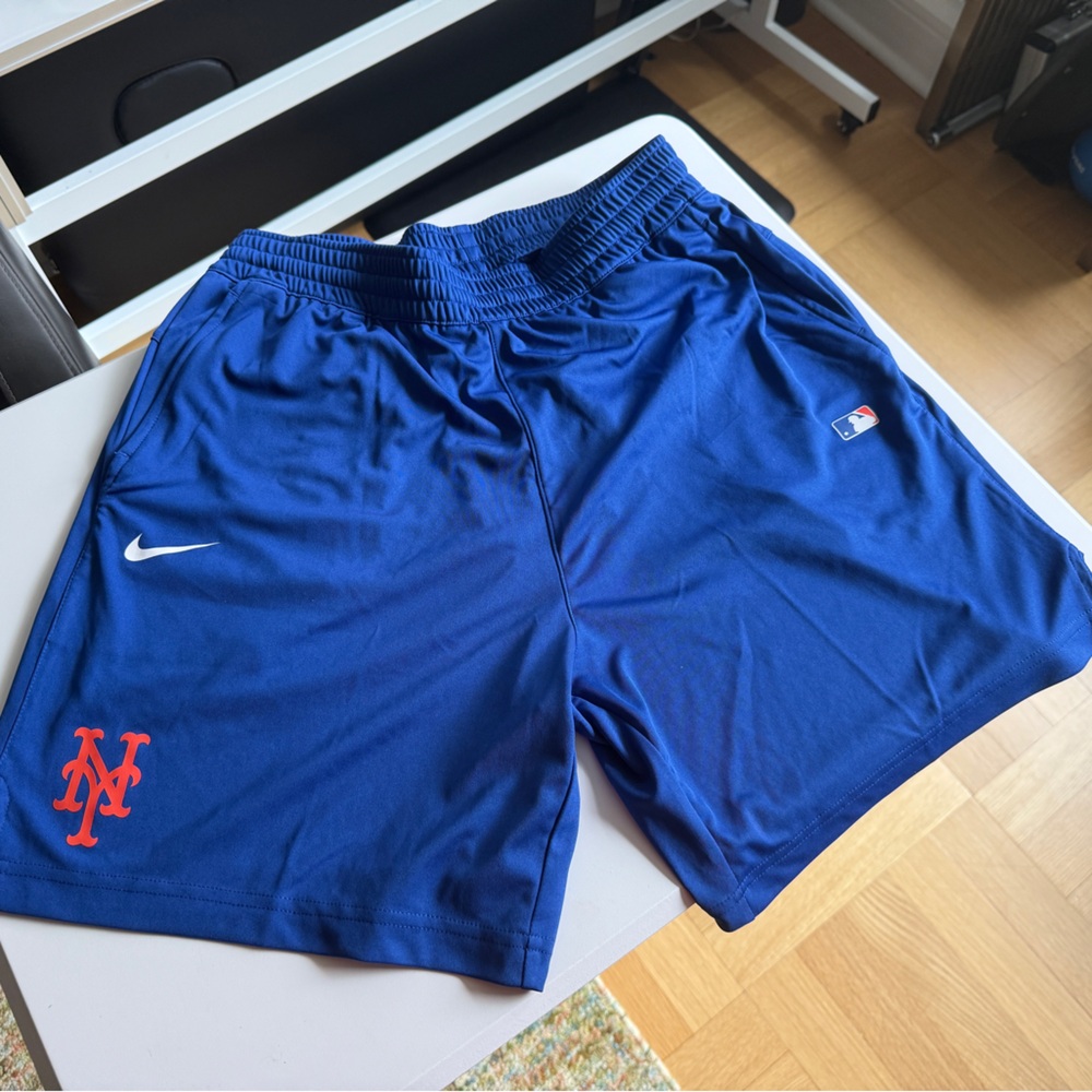 mets new york mets shorts nike (team issued)